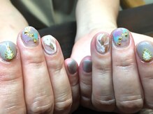 ネイルサロンアンドスクール アイビー(IVY)/透け感　タイダイ