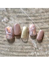 レヴィエリス バイ イーエル(Re VIELISS by E.L)/秋色大理石ネイル