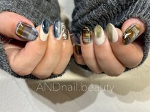 アンドネイル ビューティー(AND nail,beauty)/冬ネイル/チェック柄ネイル/藤沢