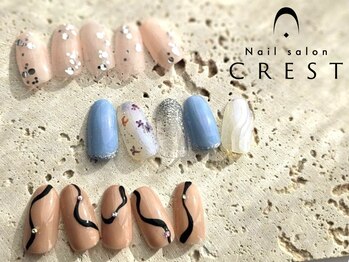 クレスト(CREST)の写真/【冬のNEWデザイン☆】店内サンプルから選べる落ち着きカラーが人気♪[ワンカラー/マグネットネイル]