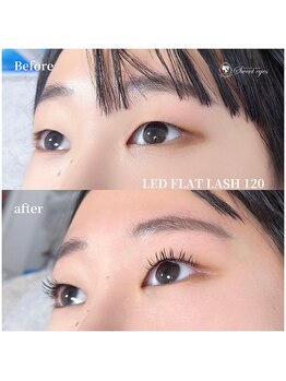スウィートアイズ(Sweet eyes)/LEDフラットラッシュ120本