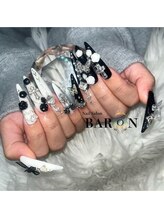 バロン 池袋店(BARON)/ホワイト×ブラックネイル