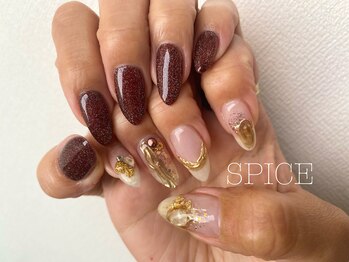 スパイス ネイルアンドアイラッシュ(SPICE)/アシンメトリ☆￥8350 担当MIKA