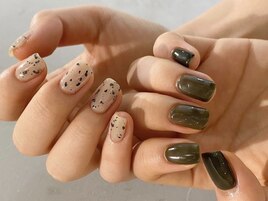 ちぐはぐダルメシアンネイル