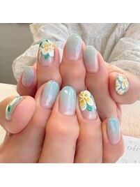 夏☆プルメリアネイル