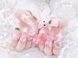 【スカルプ長さだしネイル】