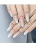 【hand】自爪キラキラストーンアーチ×カラーグラテーション 7990