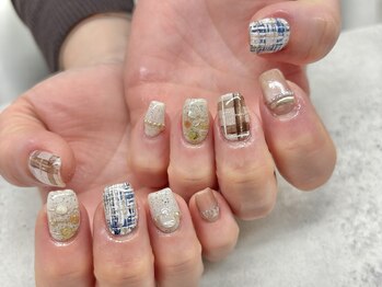 ネイルサロン ドゥ(Nail Salon Doux)/【ラテリア】ニュアンスチェック