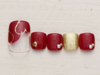 ノーネイル 自由が丘(NO NAIL)/ハートフレンチ　￥4990