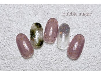 バブル シュガー バイ ネイルクローネ(bubble sugar by.nail crone)/ボタニカルニュアンスネイル