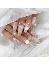 リンドネイル バイ モカ アンド ララ(Lind nail by moca and LaLa)/ちゅるちゅる薔薇ネイル