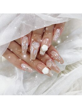 リンドネイル バイ モカ アンド ララ(Lind nail by moca and LaLa)/ちゅるちゅる薔薇ネイル