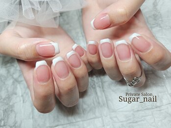 シュガーネイル(sugar nail)/白フレンチ