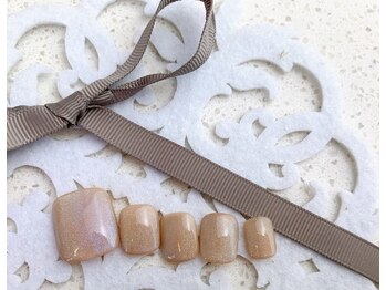 ネイルサロン&スクール ジーナ(GINA)/ベージュ×レインボー