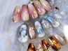 【ニュアンスちゅるんネイル】初回オフ込¥8,000 ふんわりアートで大人可愛い