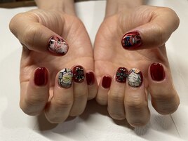 ミラーネイル＋キャラネイル4