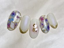 ジェムネイル(Jem Nail)/紫陽花ネイル