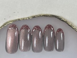 ラメ×マグネットフレンチ