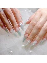 ジーナ 豊洲ベイフロント(Zina)/ラメグラデーションリボンネイル