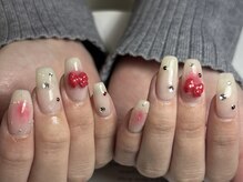 サロンドファン(salon de Fan)/赤チークネイル♪