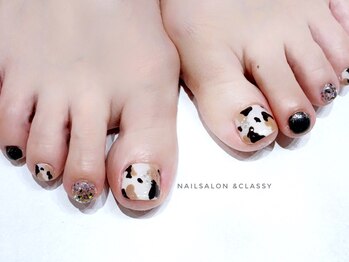 アンドクラッシィ(&classy.)の写真/激推し！フットマグネットネイルが¥7300でできちゃいます!アロマ香るフットバス付き♪持込デザインも対応!
