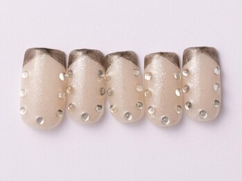 ジェミーネイル エビス(Jemiy nail ebisu)/フレンチストーンラメ12600yen