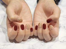 アミックスネイル(Amix nail)/冬色シンプルデザイン