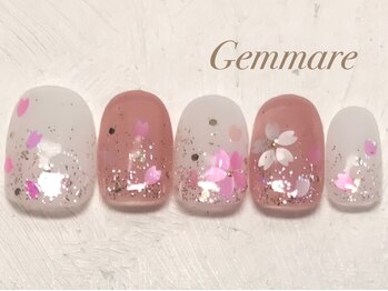ジェンマーレ 青葉台店(Gemmare)/キラキラ桜の春ネイル