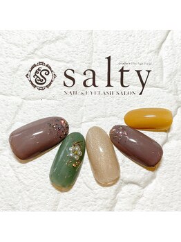 ネイルアンドアイラッシュサロン ソルティ 寺田町(salty)/ニュアンスデザイン