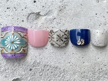 フリークネイル(FREAK Nail)/手書きモロッコFOOT ¥13500
