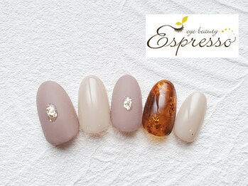 エスプレッソ アイビューティーアンドネイル 新百合ヶ丘店(Espresso)/べっこうネイル　秋ネイル