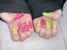 ネイル ビューティーマジック 葛西本店/ハートフラッシュネイル