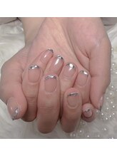 ココネイル(coco nail)/ガラスフレンチネイル