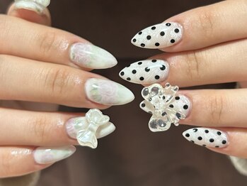 リネイル(Re: nail)/ドット&ローズネイル