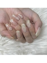 バベル 新町店(Babel)/ぷっくりハートネイル　¥8000