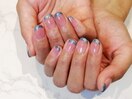 チークネイルにマグネットネイル