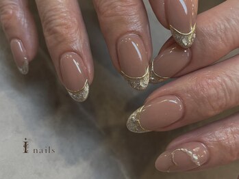 アイネイルズ 吉祥寺店(I nails)/ガラスフレンチベージュネイル
