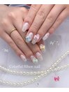 カラフルリボンネイル