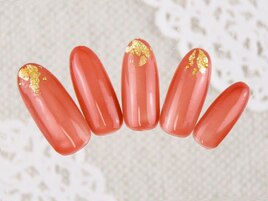 #オフィスネイル #金箔