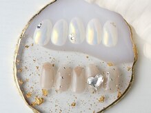 韓国ネイル WHITE NAIL 甲府昭和店 【韓国ジェル/ニュアンス/マグネット】/定額アート/ワンホンネイル