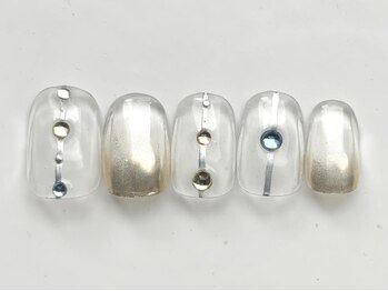 ジェミーネイル イケブクロ(Jemiy nail ikebukuro)/ストーンミラー¥6000