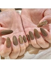 ビューティーフロア ビビット サロンアンドスクール(BEAUTYFLOOR vivid salon&school)/ブラウンミラーネイル★