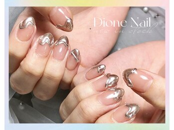 ディオーネ ネイルスタジオ(Dione)/変形的メタル風フレンチネイル