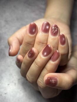 アノネイル(ANOnail)の写真/シンプルだけど他と違う◎人気のマグネットネイルで華やかな手元に♪《マグネット￥5,500》