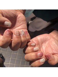 クリスマス&お正月合体ネイル