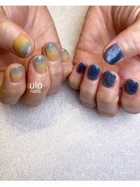 夕やけグラデーションと星空