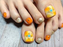 ラウト デコレーションアンドネイルサロン(Lauto Decoration&Nail Salon)/タイダイ柄フットネイル