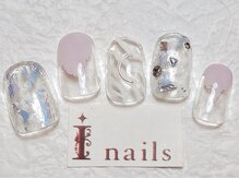アイネイルズ 梅田店(I nails)/ゼブラ柄クリアネイル￥7700