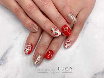 ネイルアトリエルカ(nail atelier LUCA)/W-562 大人和柄×リングネイル