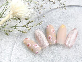 ネイル マキア(NAIL MAQUIA)/シンプルフラワーペイント